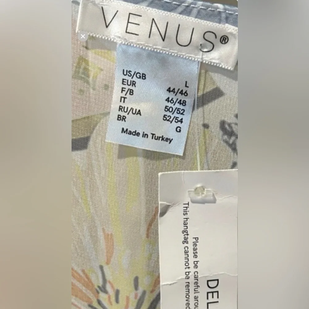 NWT Venus Floral & Paisley Sheer Kimono Swim Cover-Up – Size Large - Picture 7 of 7